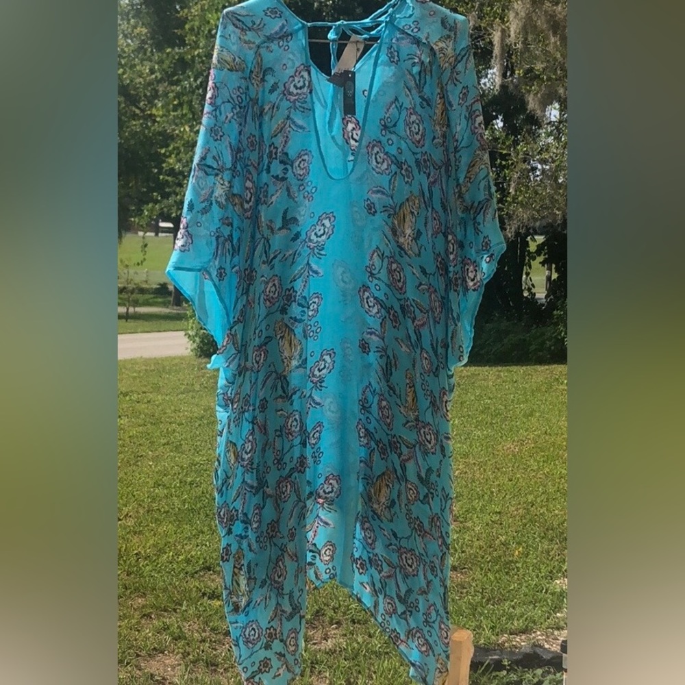 100%viscose Vince Camuto blue bikini cover up